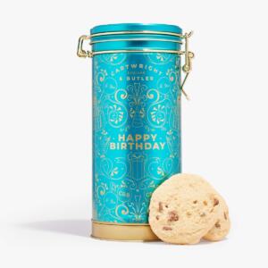 ΓΑΛΑΖΙΟ ΜΟΥΣΙΚΟ ΚΟΥΤΙ HAPPY BIRTHDAY ΜΕ ΜΠΙΣΚΟΤΑ ΜΕ ΚΟΜΜΑΤΑΚΙΑ ΣΟΚΟΛΑΤΑΣ 200GR