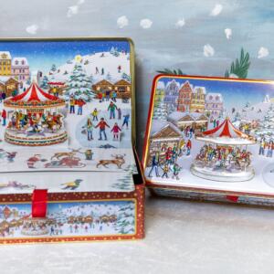 ΚΟΥΤΙ ΜΕΤΑΛΛΙΚΟ ΜΕ 3D POP-UP XΡΙΣΤΟΥΓΕΝΝΙΑΤΙΚΟ ΣΚΗΝΙΚΟ