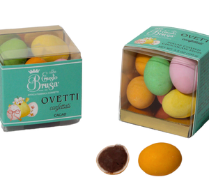 ΠΟΛΥΧΡΩΜΑ ΖΑΧΑΡΩΜΕΝΑ ΑΥΓΟΥΛΑΚΙΑ ΜΕ ΣΟΚΟΛΑΤΑ ΣΕ ΔΙΑΦΑΝΟ ΚΥΒΟ ERNESTO BRUSA 105GR